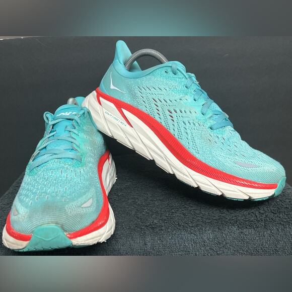 Hoka One One Womens Clifton 8 1119394 AEBL Blue Running Shoes Sneakers Size 9.5 - Picture 3 of 10